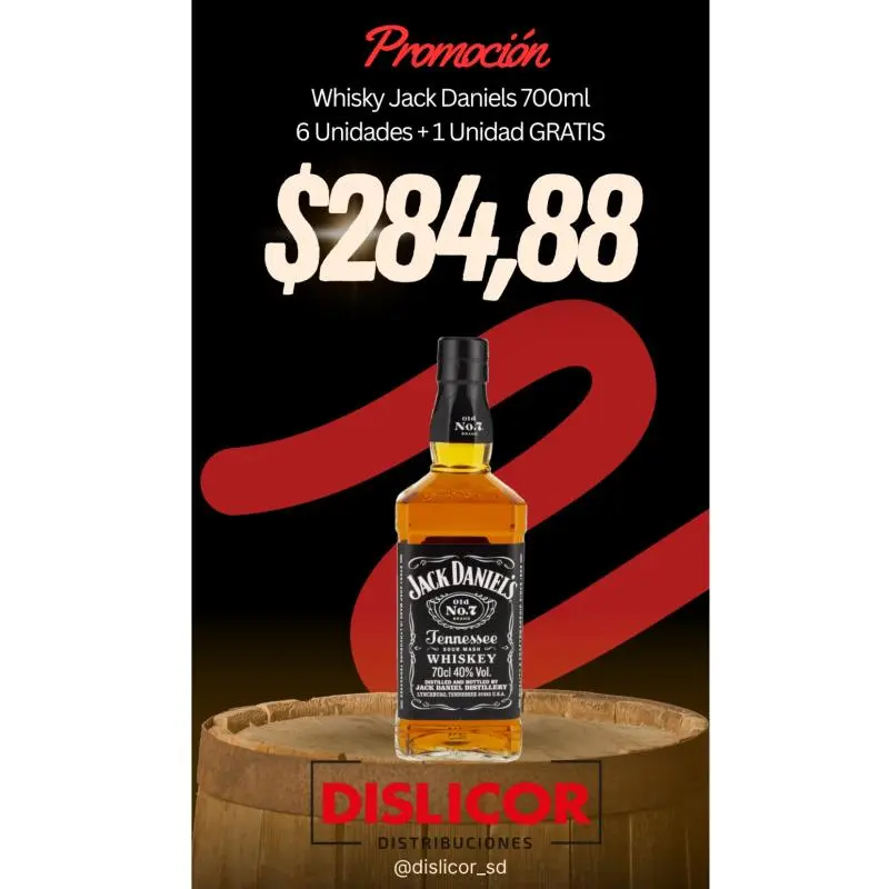 6+1 WHISKY JACK DANIEL 700 ML