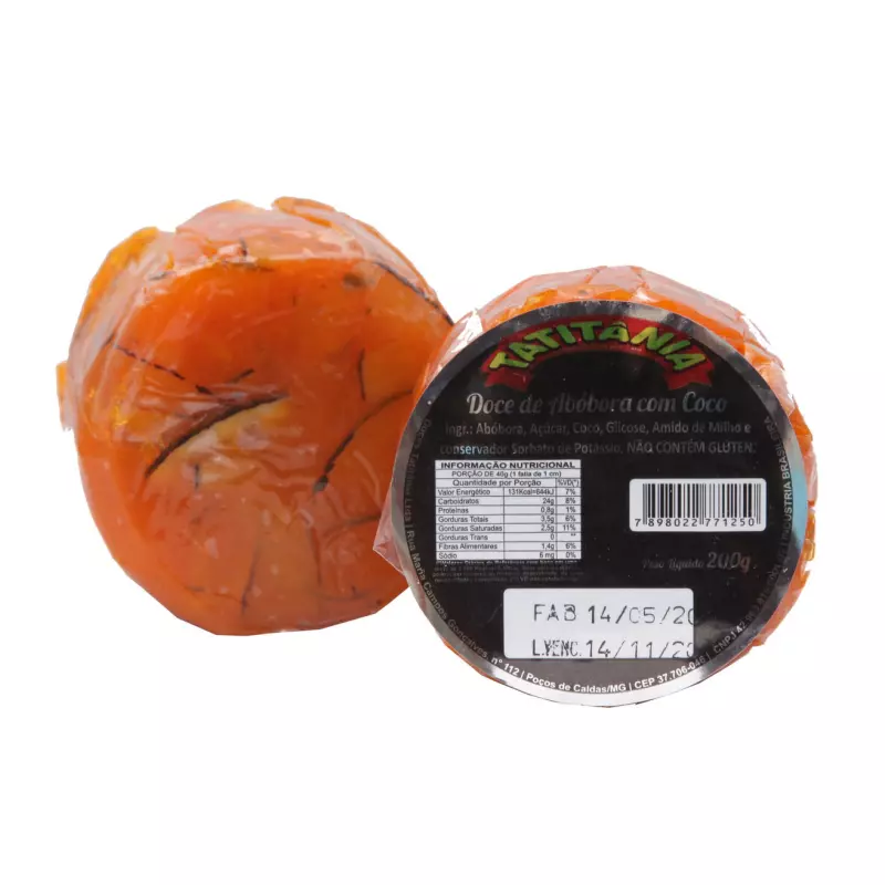 Doce Abóbora c/coco Tatitânia 200g