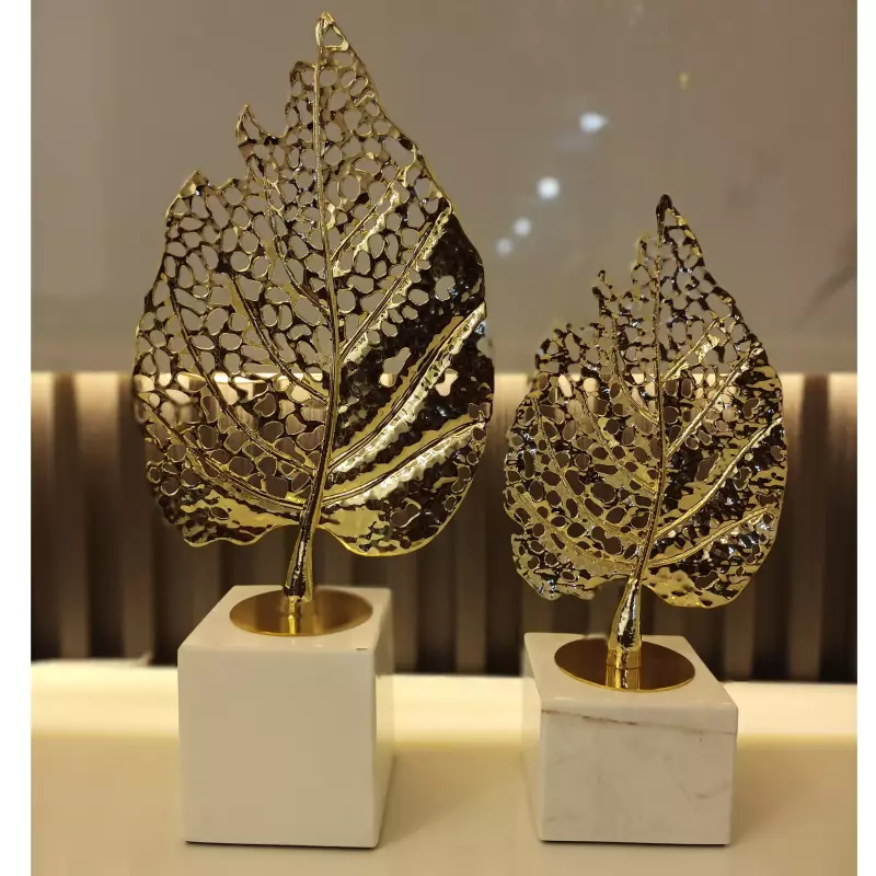ADORNO HOJA DORADA  23487A-24487A