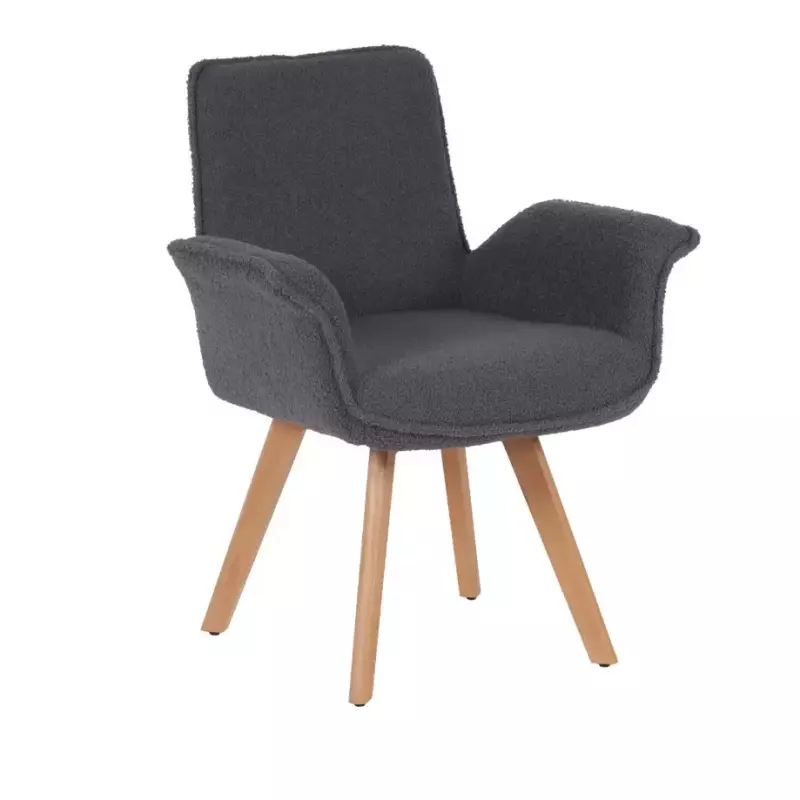 Sillón Gales Boucle Giratorio Gris