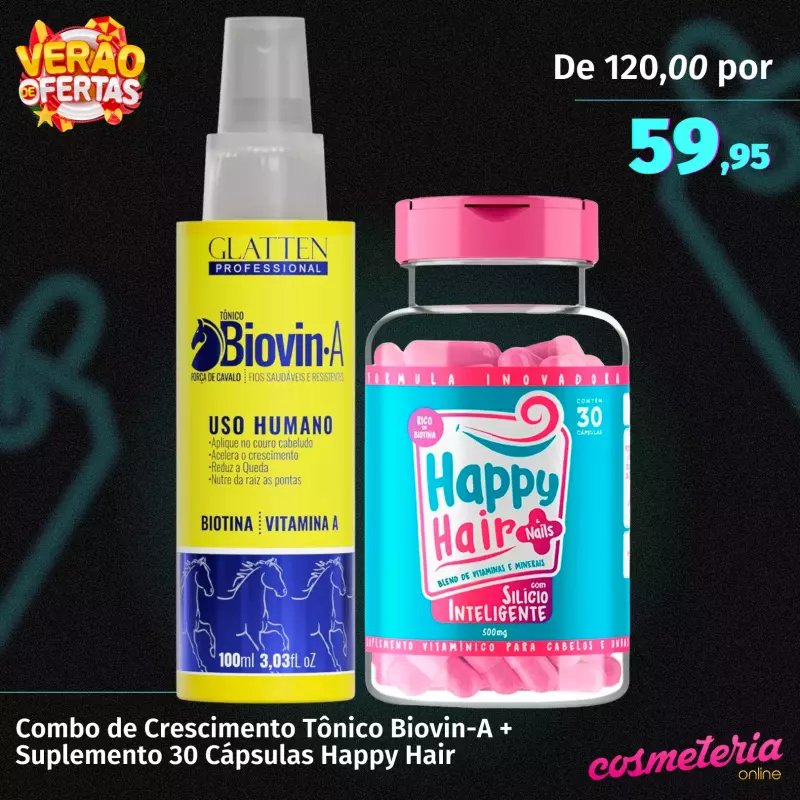 Combo Tônico Biovin + Happy Hair