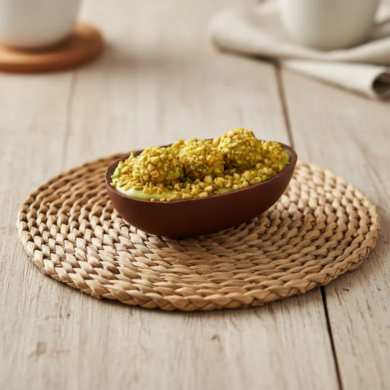 Ovo de colher Pistache com frutas ve