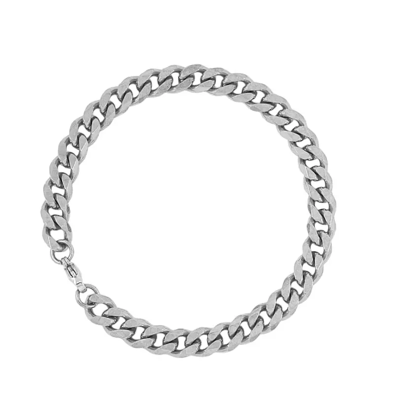 6mm Silver Cuban Bracelet