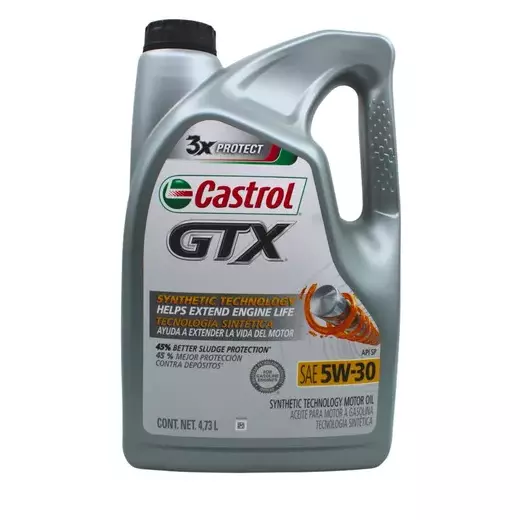 Castrol GTX SAE 5w-30 de 4,73 L.
