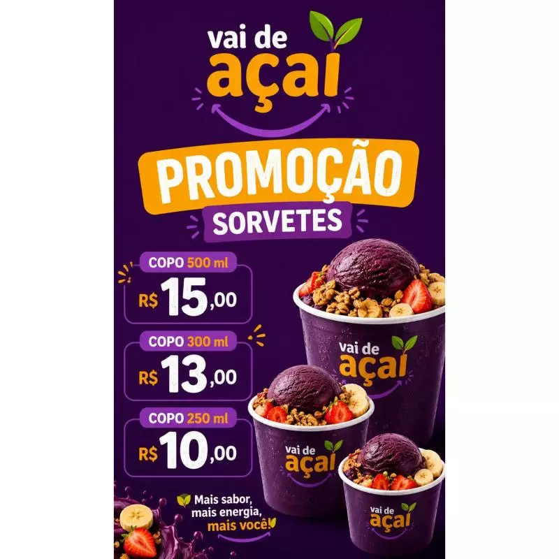 PROMOÇÃO SORVETE Copo 250 ml