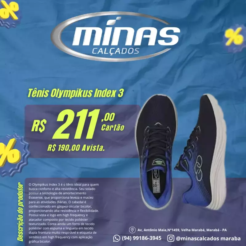 Tênis Olympikus Index 3 RF:43611