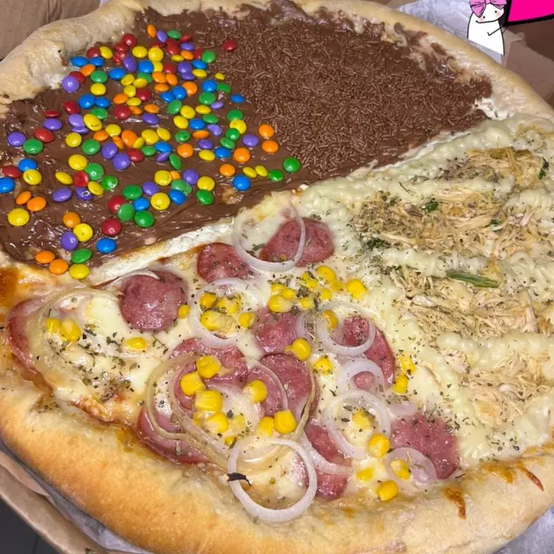 40cm 4 sabores 2 doces 2 salgadas