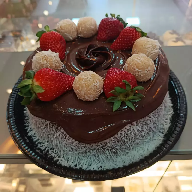 Bolo Vulcão chocolate