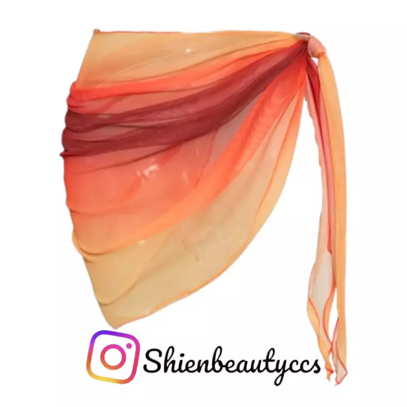 Pareo Amarillo y Naranja coral