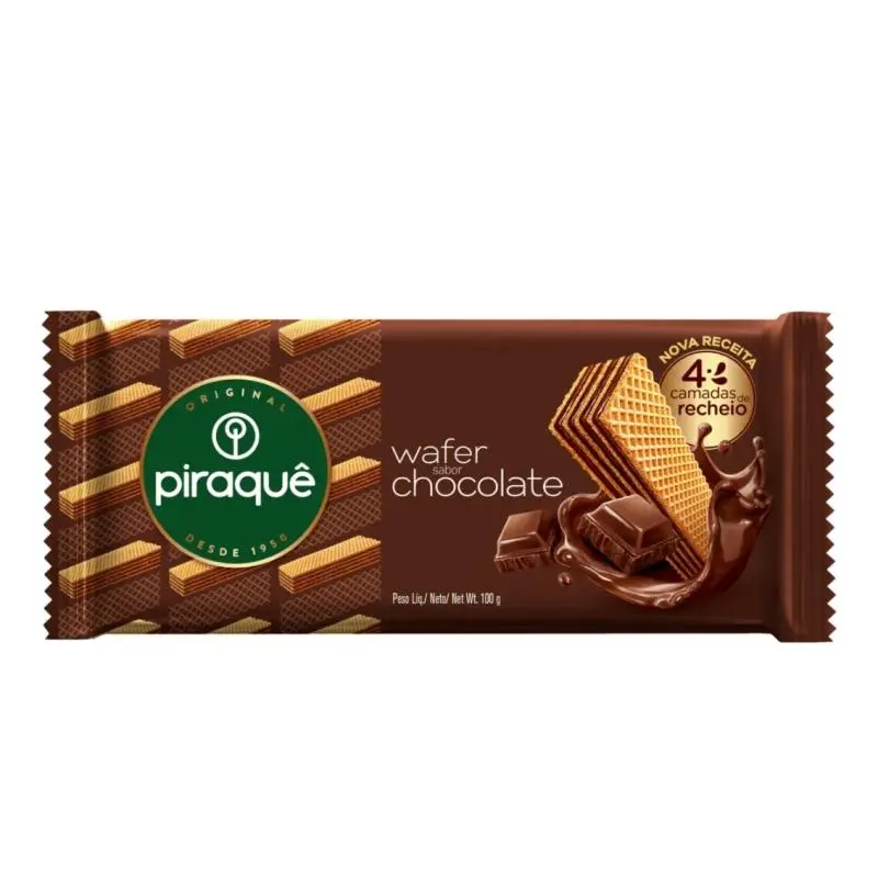 Bolacha Wafer Piraquê Chocolate