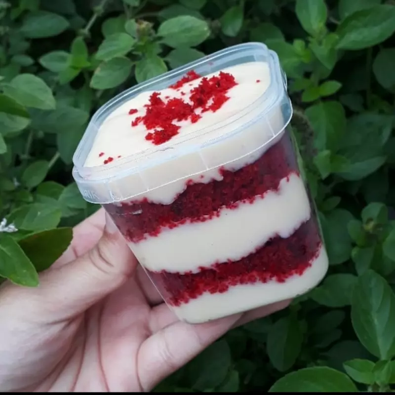 Bolo no pote redvelvet