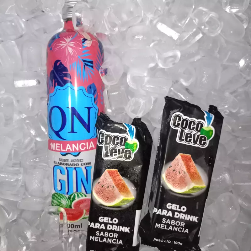 Gin QN + 2 gelo sabor melancia)