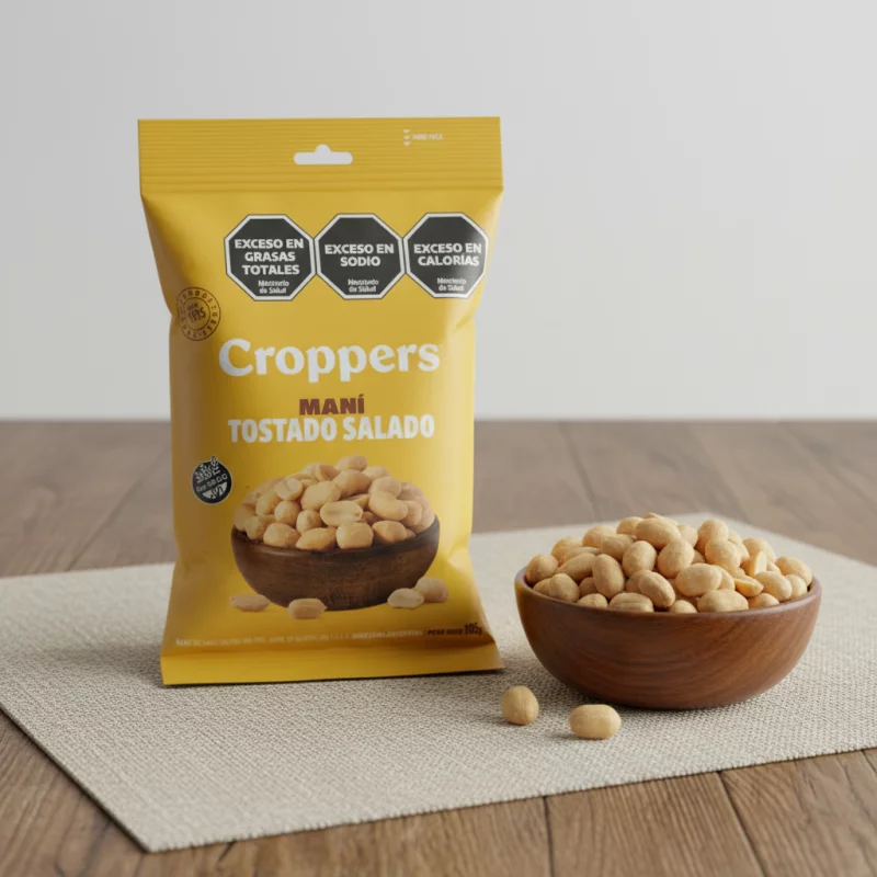 Maní frito CROPPERS con sal 105g