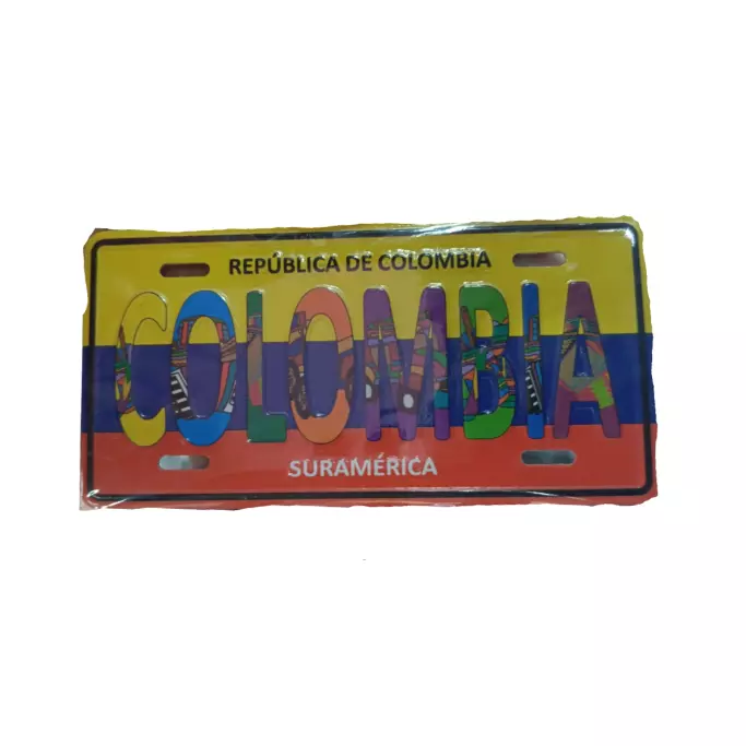 IMAN PLACA COLOMBIA TRICOLOR