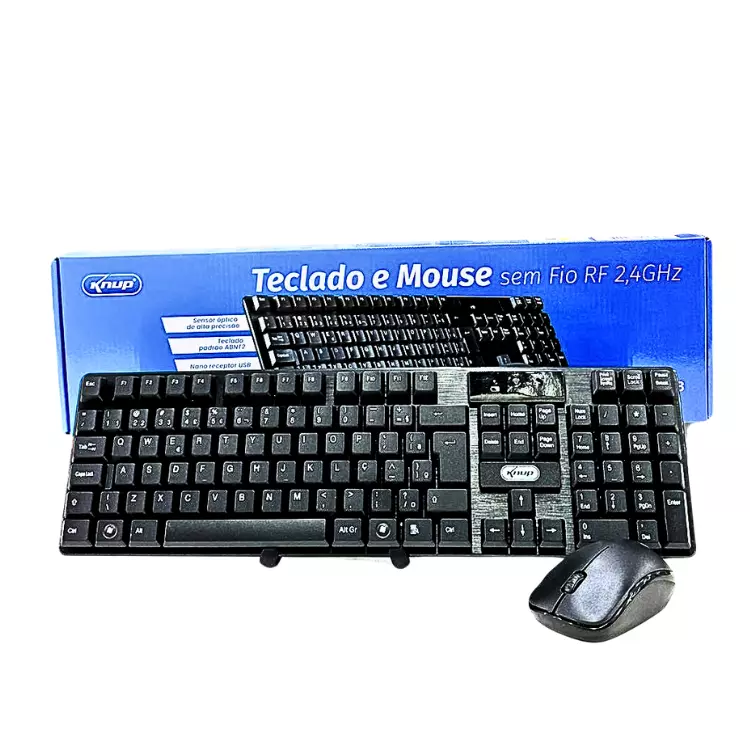 KIT TECLADO S/FIO KNUP KP-2064