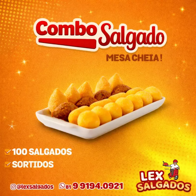 100 salgados sortidos