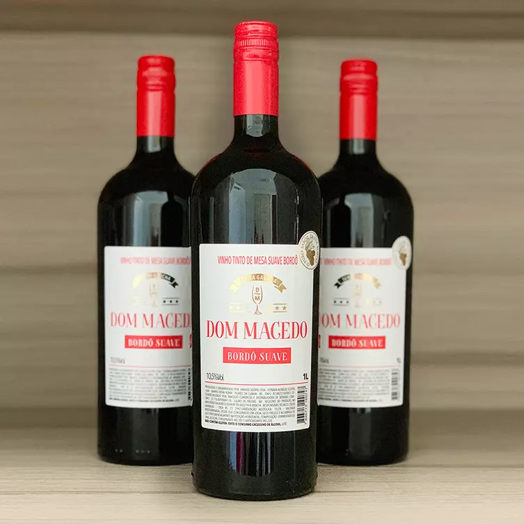 VINHO DOM MACEDO SUAVE 12X 1L