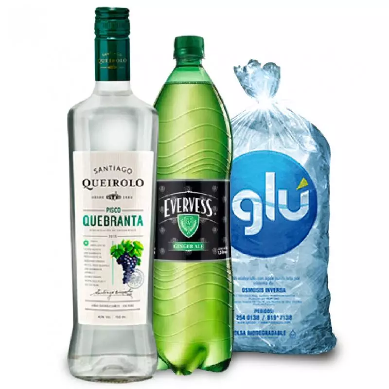 Combo Pisco Santiago Queirolo Quebranta