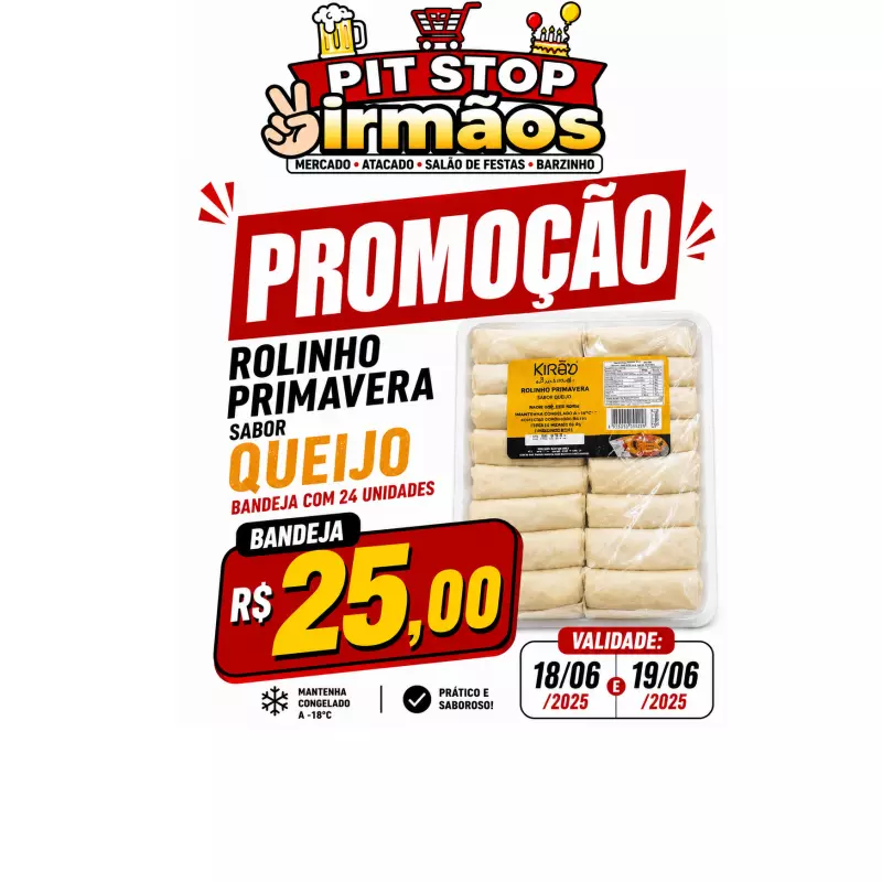 Rolinho primavera queijo C/ 24