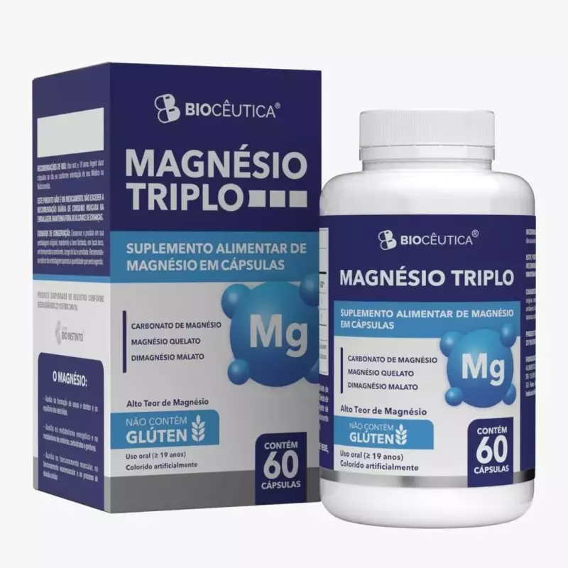MAGNÉSIO TRIPLO BIOCÊUTICA 60 CAPS
