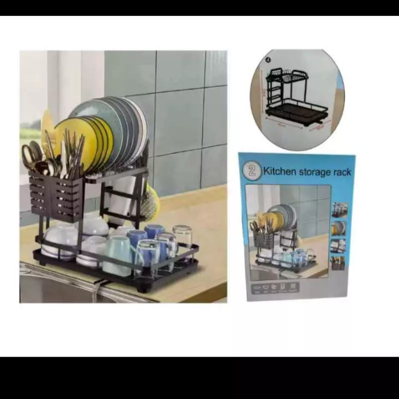 🌟RACK ESCURRIDOR ALUMINIO 2 NIVEL🌟
