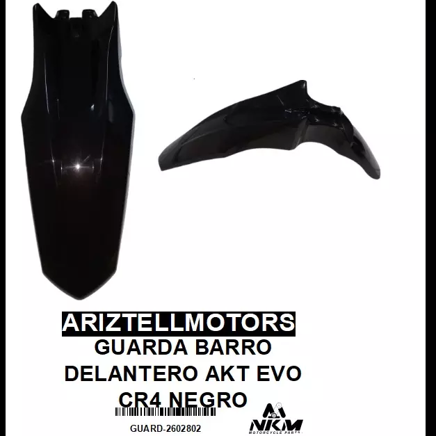 GUARDA BARRO DELANTERO XR125 NEGRO