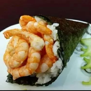 4 peças de Mine Temaki De Camarão