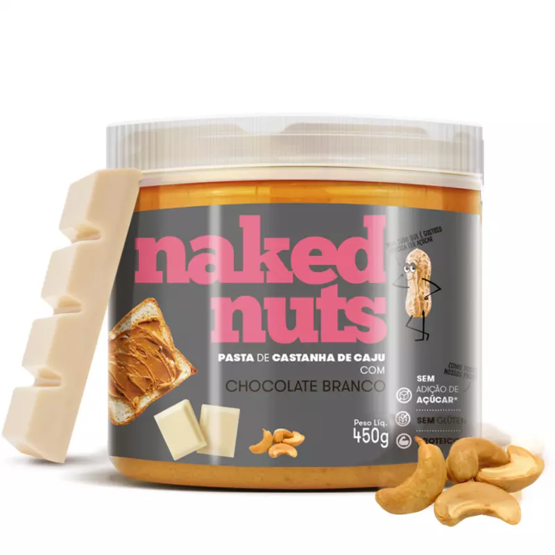 CASTANHA DE CAJU COM CHOCOLATE BRANCO (450G)