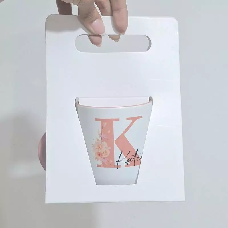 Caja mug bolsa blanca