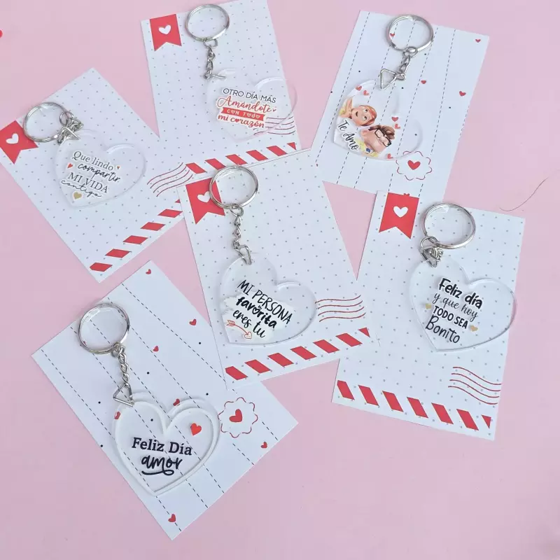 Llavero cartón corazón aya