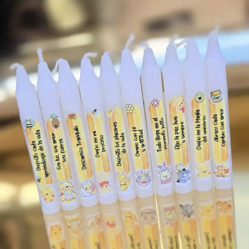 Velas 12cm pte x10 winny pooh