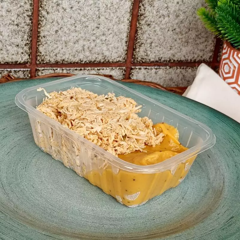 Mounjaro frango com purê de banana