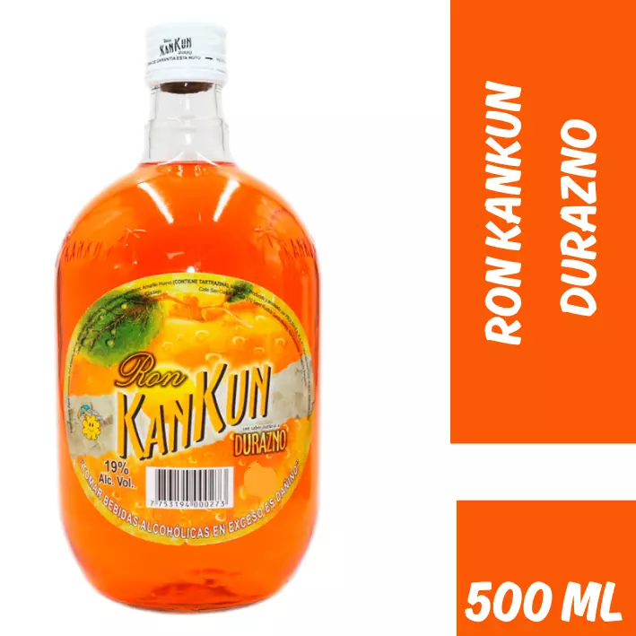 RON KANKUN SABOR DURAZNO - 500 ML