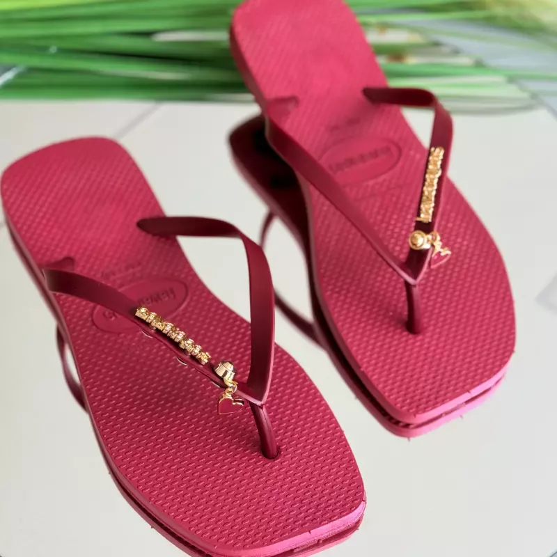 Fem ping coração bordô