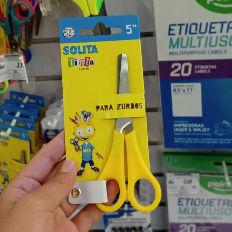 Tijera punta Roma zurdos 5" Solita