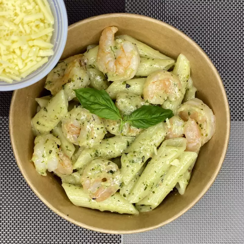 PASTA DE CAMARONES AL AJILLO