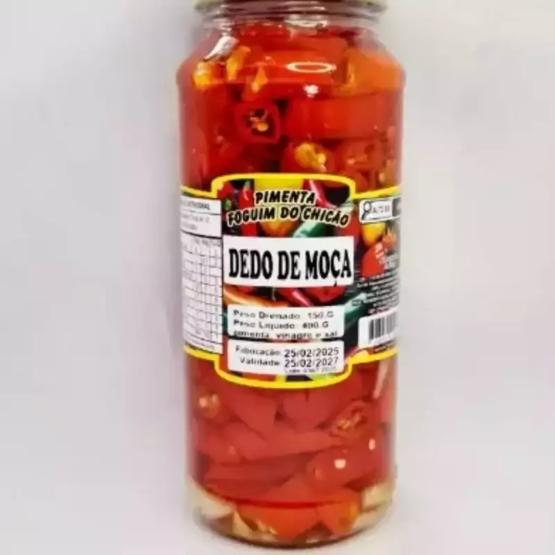 Pimenta Foguim Dedo de Moça 430g