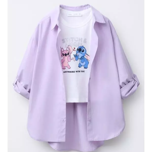 CAMISA LISA CON CAMISETA LILO & STI