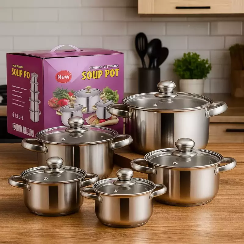 JUEGO DE OLLAS 10 PCS