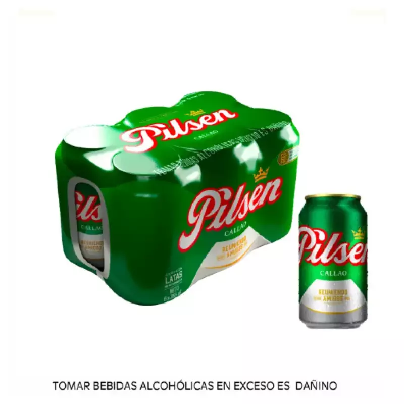 Six (6 und) Pack Lata Pilsen 355ml