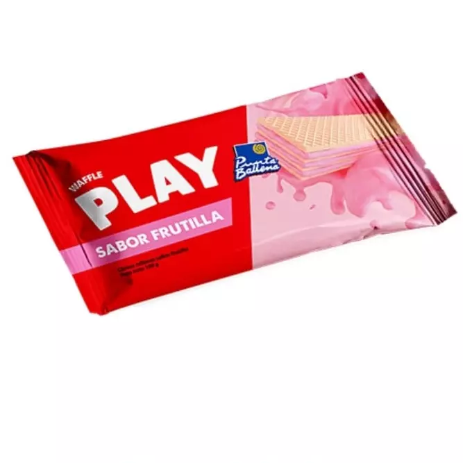 WAFFLE PLAY FRUTILLA X 100 g