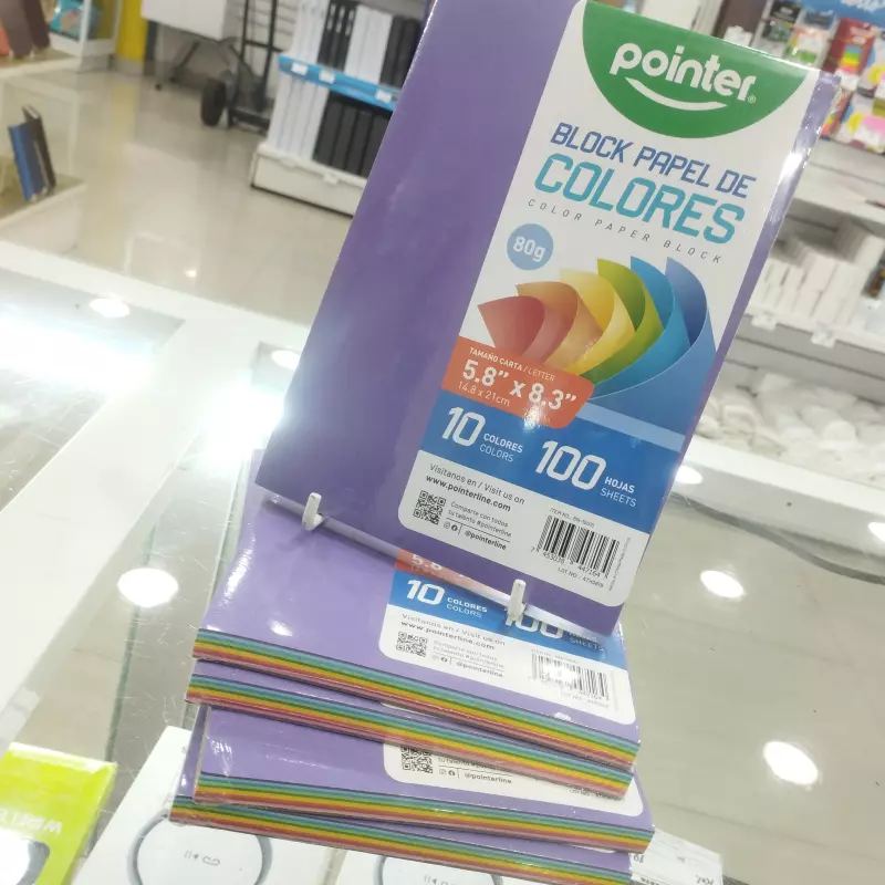 Block de papel de colores Pointer