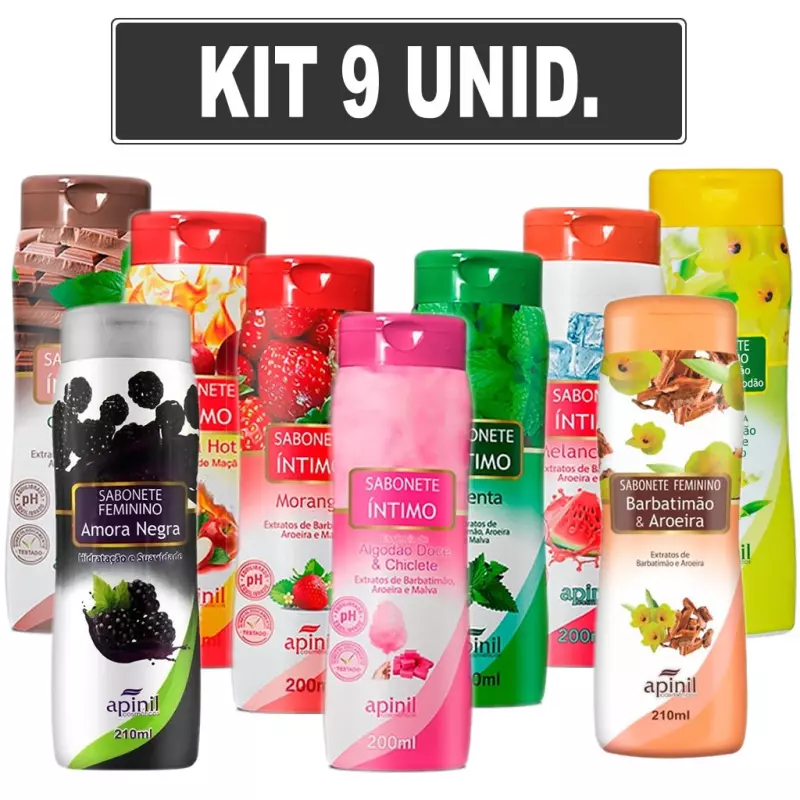 KIT 9 SABONETES ÍNTIMO - SORTIDOS