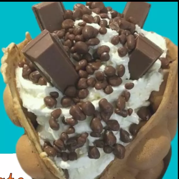 Waffle explosión de chocolate