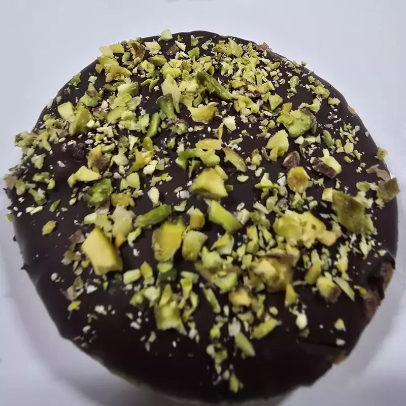 Bisc Low Carb cober preta e pistache