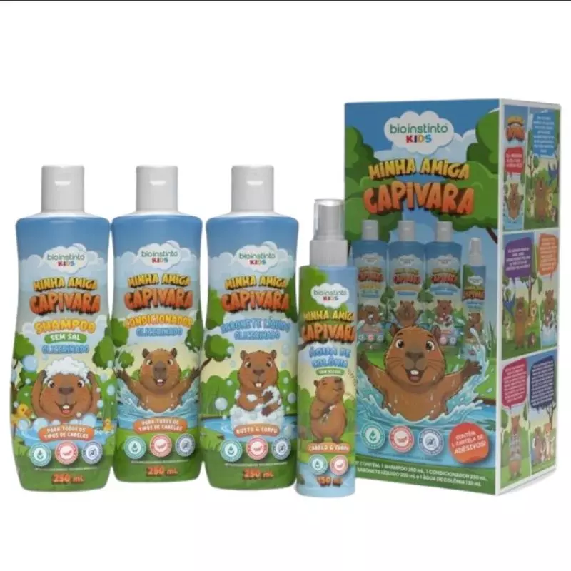 KIT MINHA AMIGA CAPIVARA 4X1