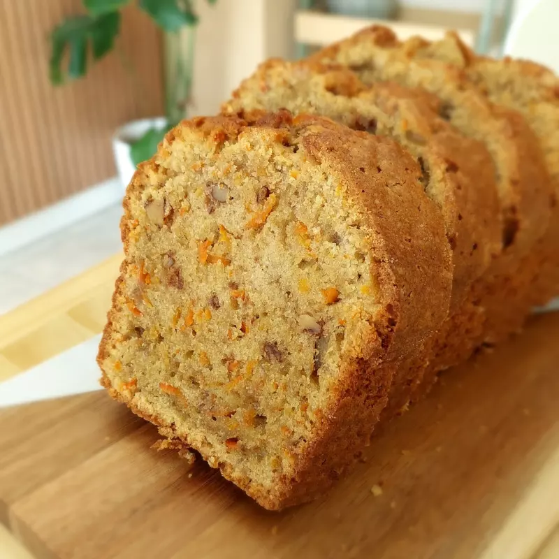 Porción de budín casero