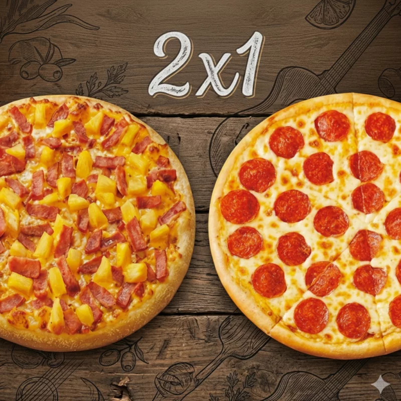 2x1 PIZZA FAMILIAR CUALQUIER SABOR