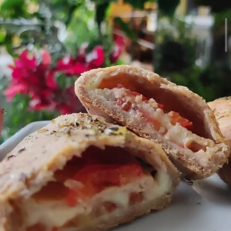 Pastel assado de pizza