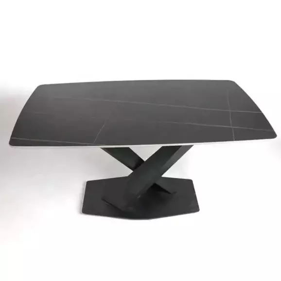 Mesa Polo Neolith Base negra 160cm